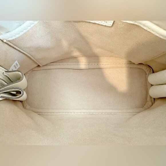 Tory Burch Mini Swing Satchel Leather White with Silver Hardware - Picture 9 of 13
